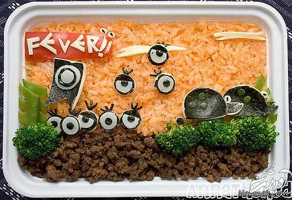 تزیین غذا تزیین غذای کودک تزیین غذای کودک